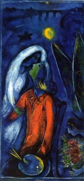 Lovers near Bridge contemporary Marc Chagall Oil Paintings